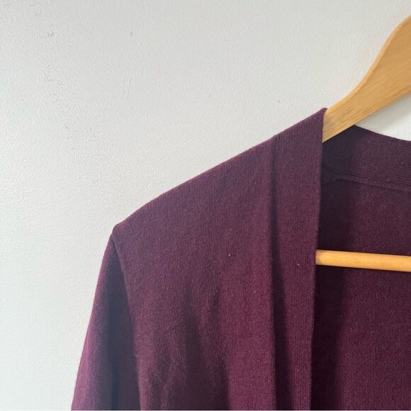 GAP Factory Berry Deep Purple Open Cardigan Sweater - Picture 6 of 6